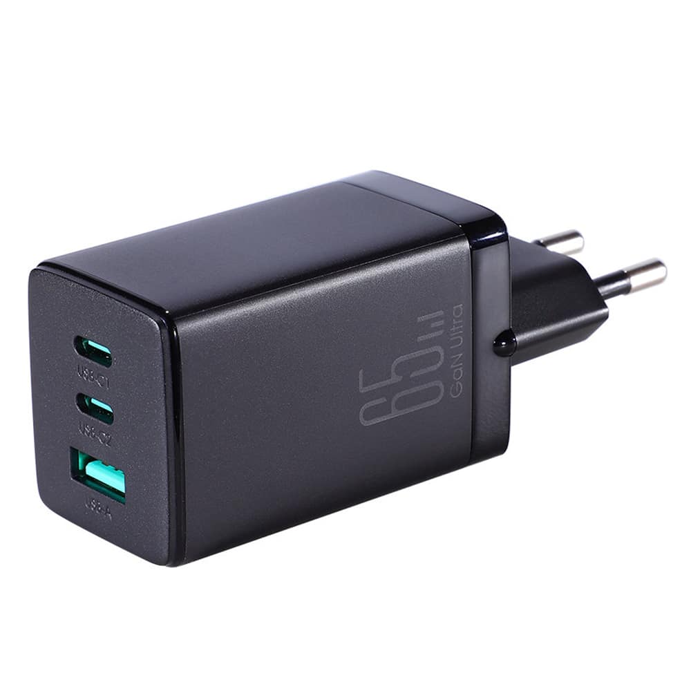JoyRoom - Zidni punjač (TCG01) - 2 x Type-C- USB brzo punjenje 65 W s kabelom Type-C na Type-C 100 W 120 cm - crni