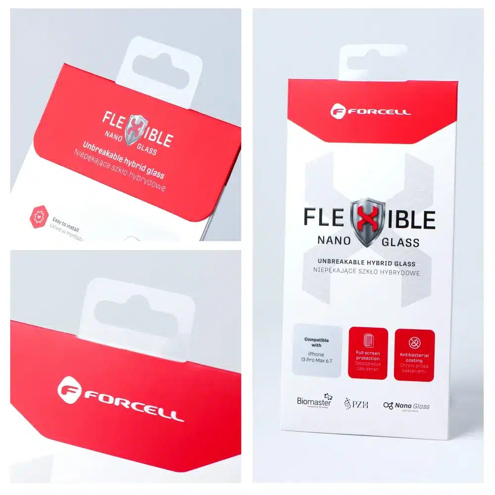 Forcell Flexible Nano Glass – hybridní sklo pro iPhone 15