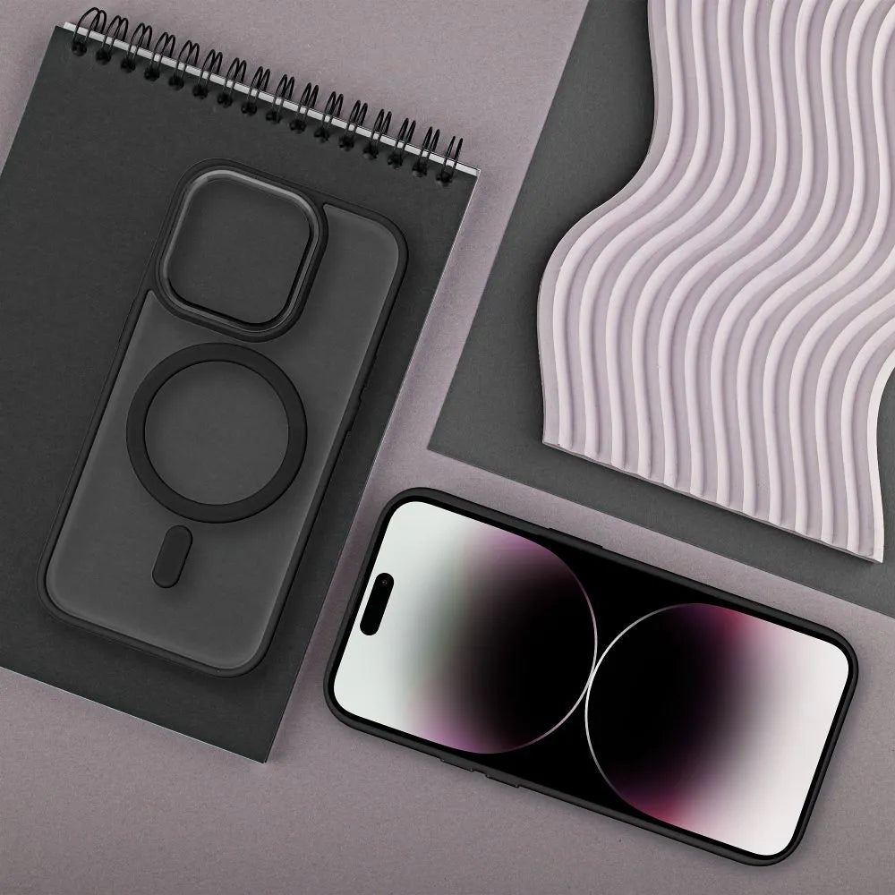 Matte Mag Cover maska kompatibilna s MagSafe za iPhone 13 Pro Max crna