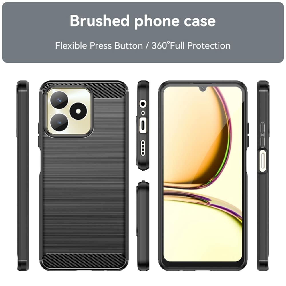Techsuit Carbon Silicone pouzdro pro Realme C53 - černé