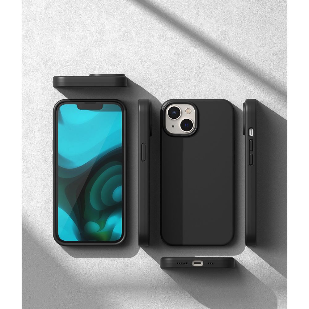 RINGKE SILIKONOVÉ POUZDRO PRO IPHONE 14 PLUS / 15 PLUS ČERNÉ