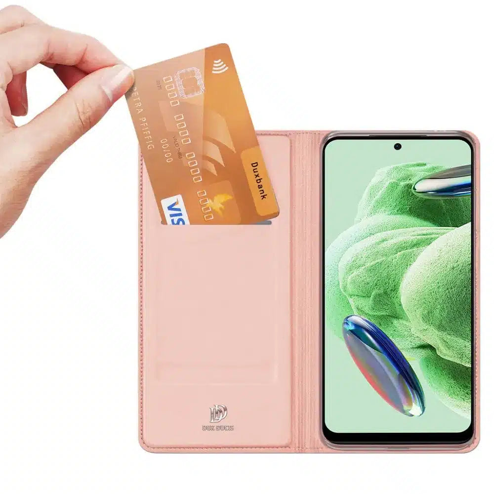 DUX DUCIS Skin Pro - flipové pouzdro pro Redmi Note 12 5G růžové
