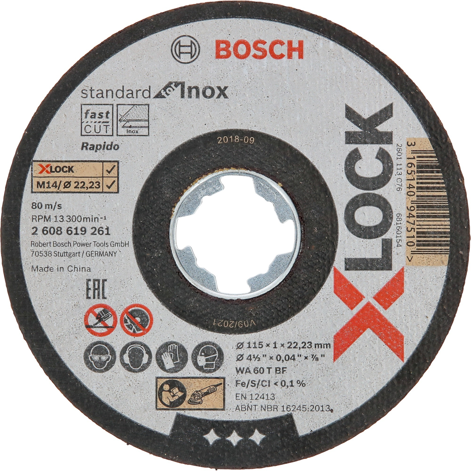 Bosch 2 608 619 266 dodatak za kutnu brusilicu Rezni disk