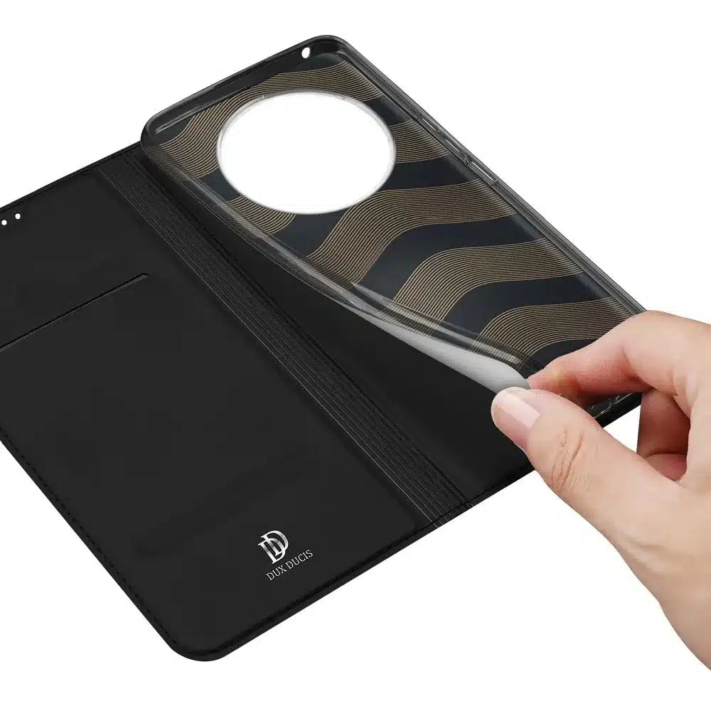 DUX DUCIS Skin Pro – glatka kožna preklopna maska za REDMI 14C crna
