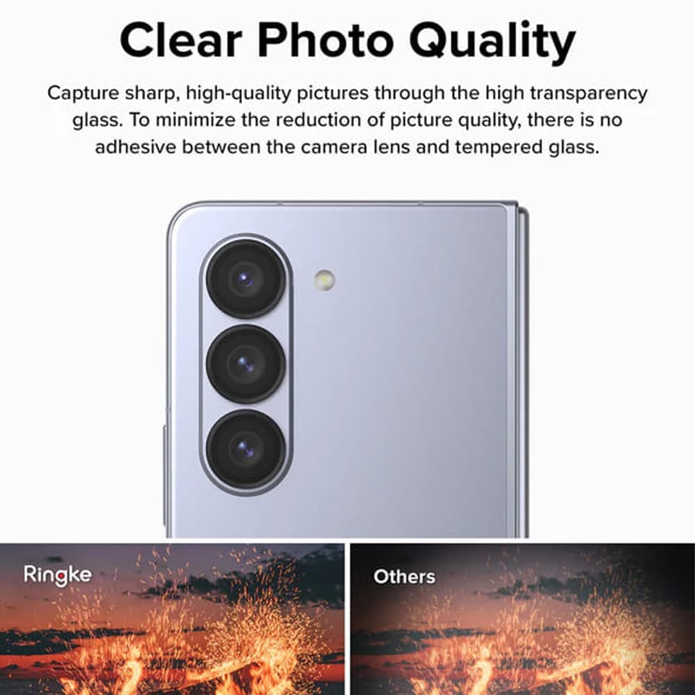 Ringke - Skleněný rámeček objektivu fotoaparátu pro Samsung Galaxy Z Fold5 - černý
