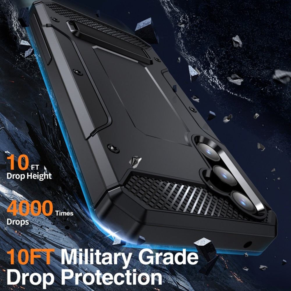 Techsuit - Hybrid Armor Kickstand zaštitna maska za Samsung Galaxy A54 - crna