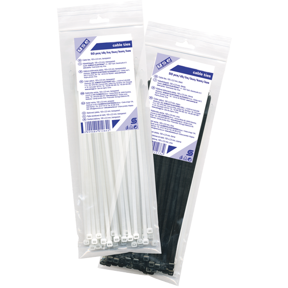 USE Plastične vezice 2,5mm x 100mm, pakiranje 50 kom. crne - CT 100/2.5B