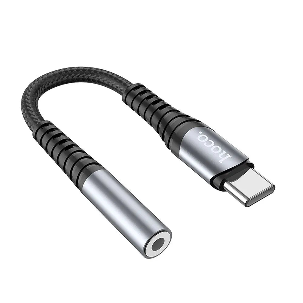 Hoco LS33 AUX 3,5 mm na USB C adaptér, šedý