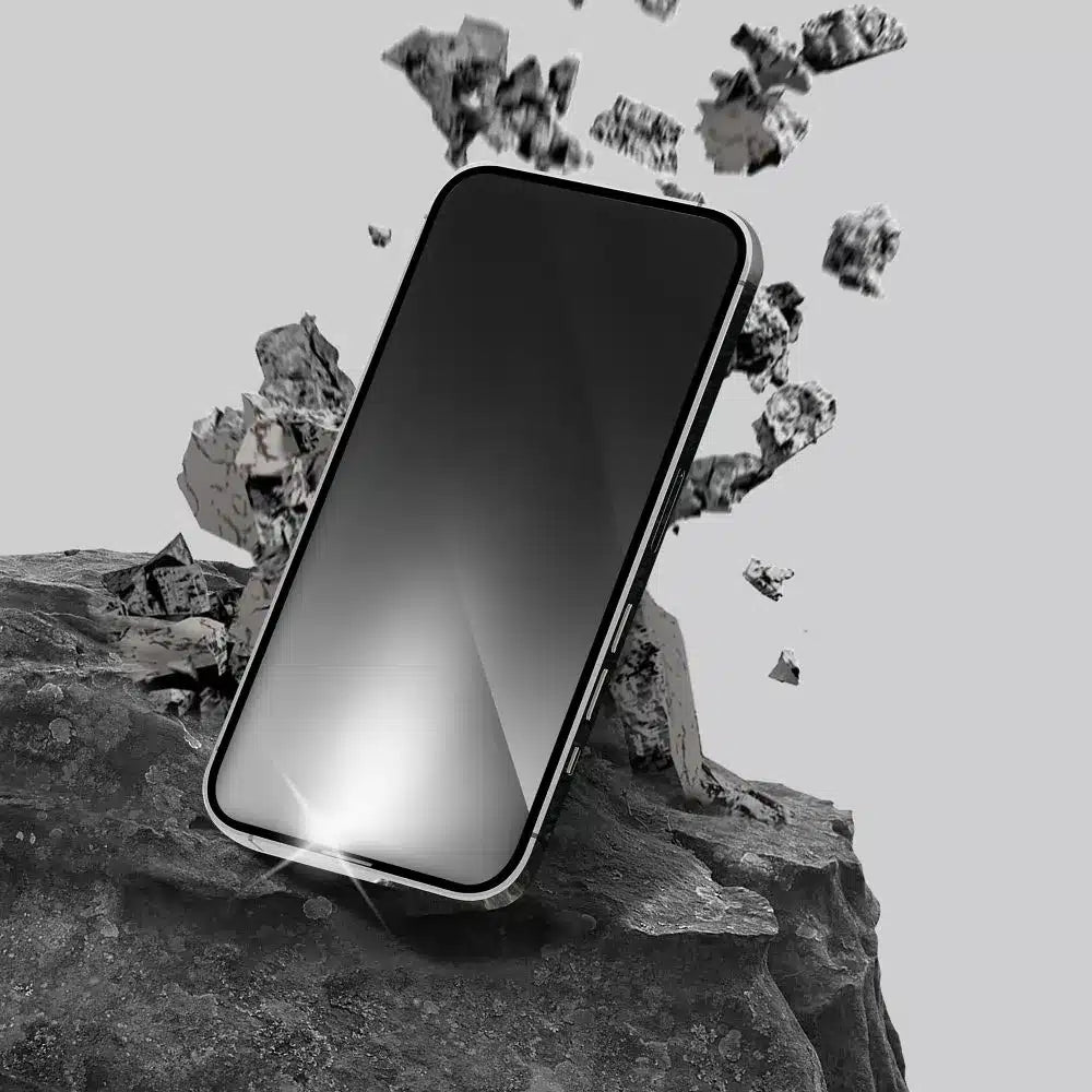 Kaljeno staklo Forcell Ultra Clear Glass za iPhone 16 - crno
