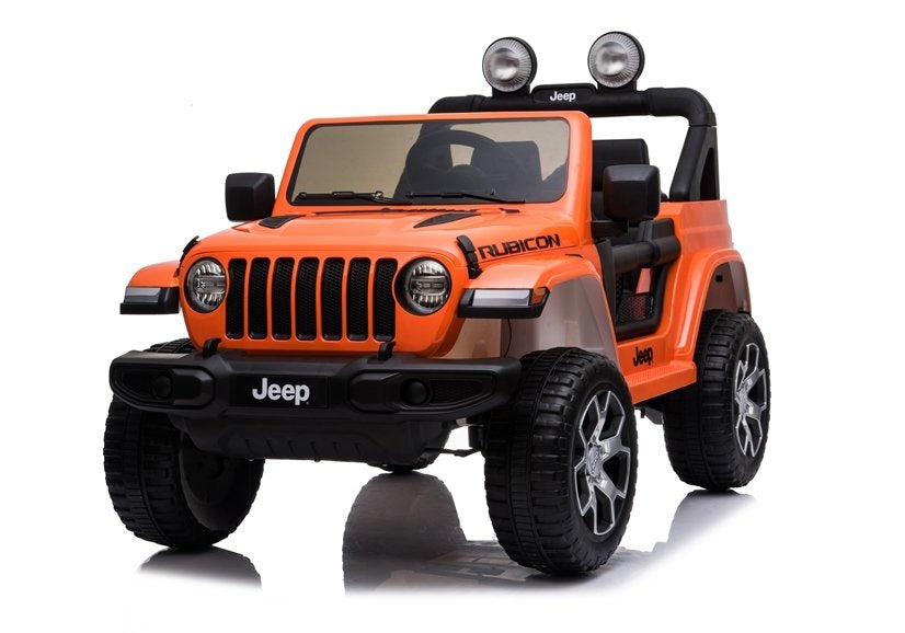 Licencirani auto na akumulator Jeep Rubicon 4x4 - narančasti