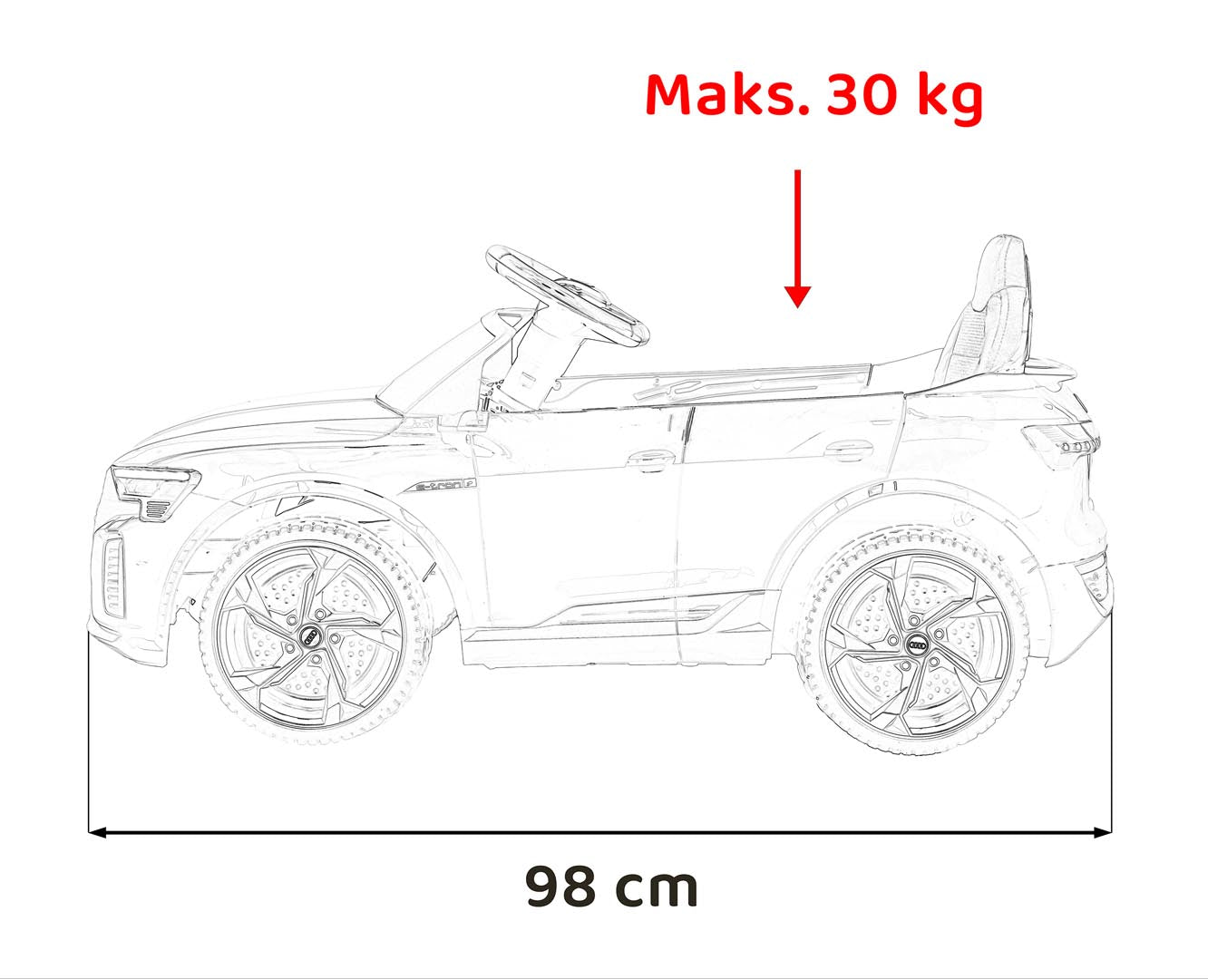 Licencirani auto na akumulator Audi SQ8 - bijeli
