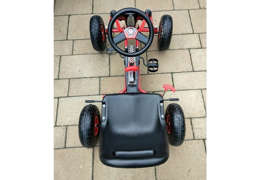 Go-Kart na pedale A-15 s pumpanim kotačima - crveni