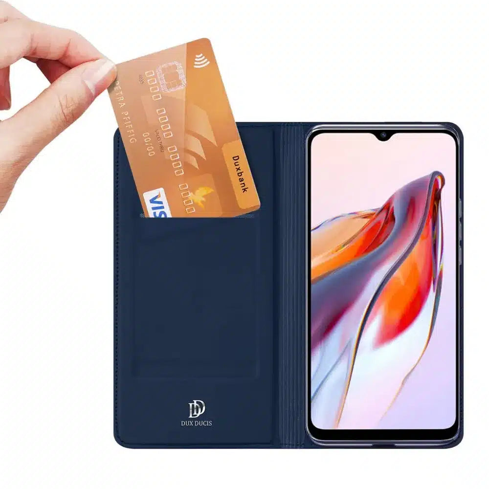DUX DUCIS Skin Pro – pouzdro typu kniha pro Redmi 12C modré