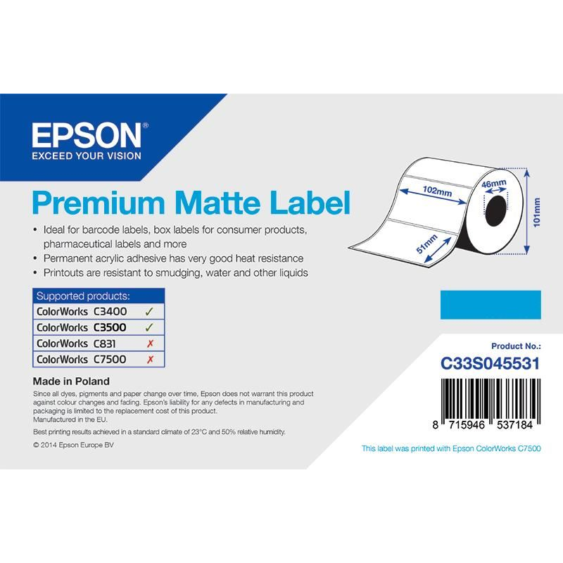 Epson Premium Matte Label