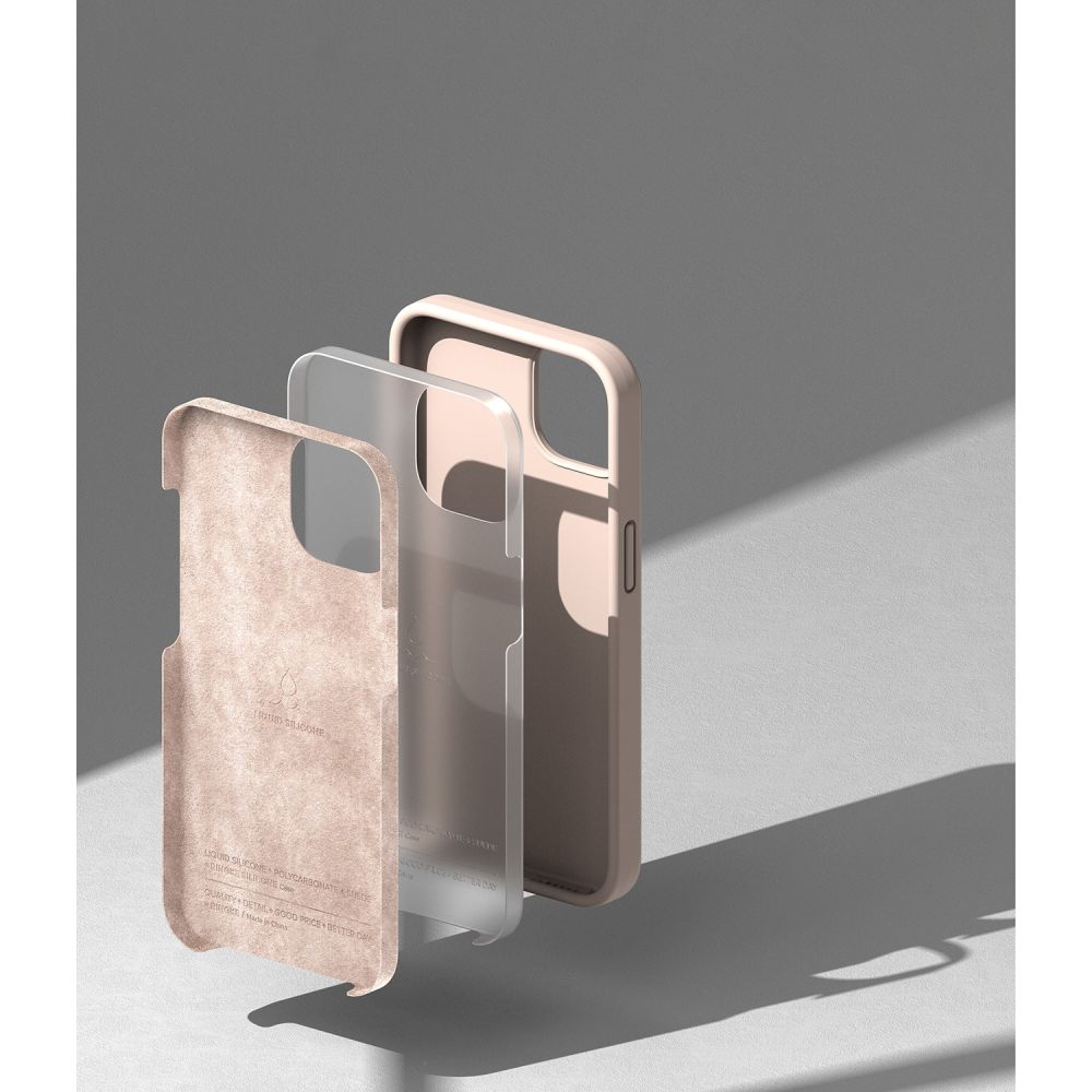 RINGKE SILICONE MASKA ZA IPHONE 14 PLUS / 15 PLUS PINK SAND