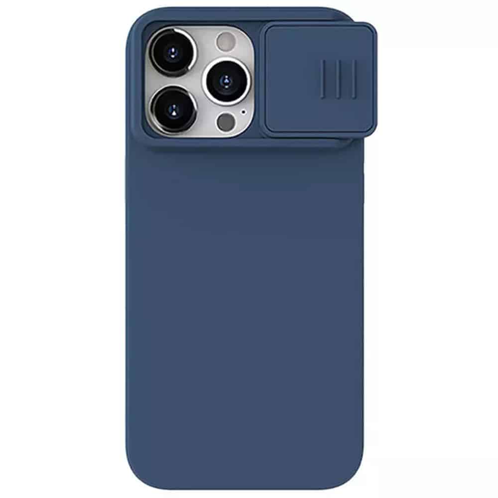 Nillkin - CamShield Silky MagSafe Silicone maska za iPhone 15 Pro Max - Midnight Blue