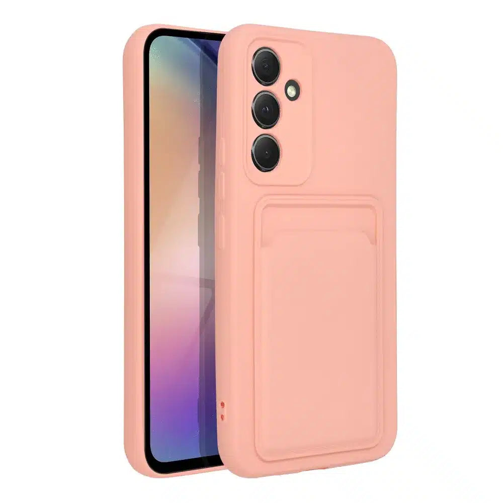 Pouzdro CARD CASE pro SAMSUNG A54 5G růžové