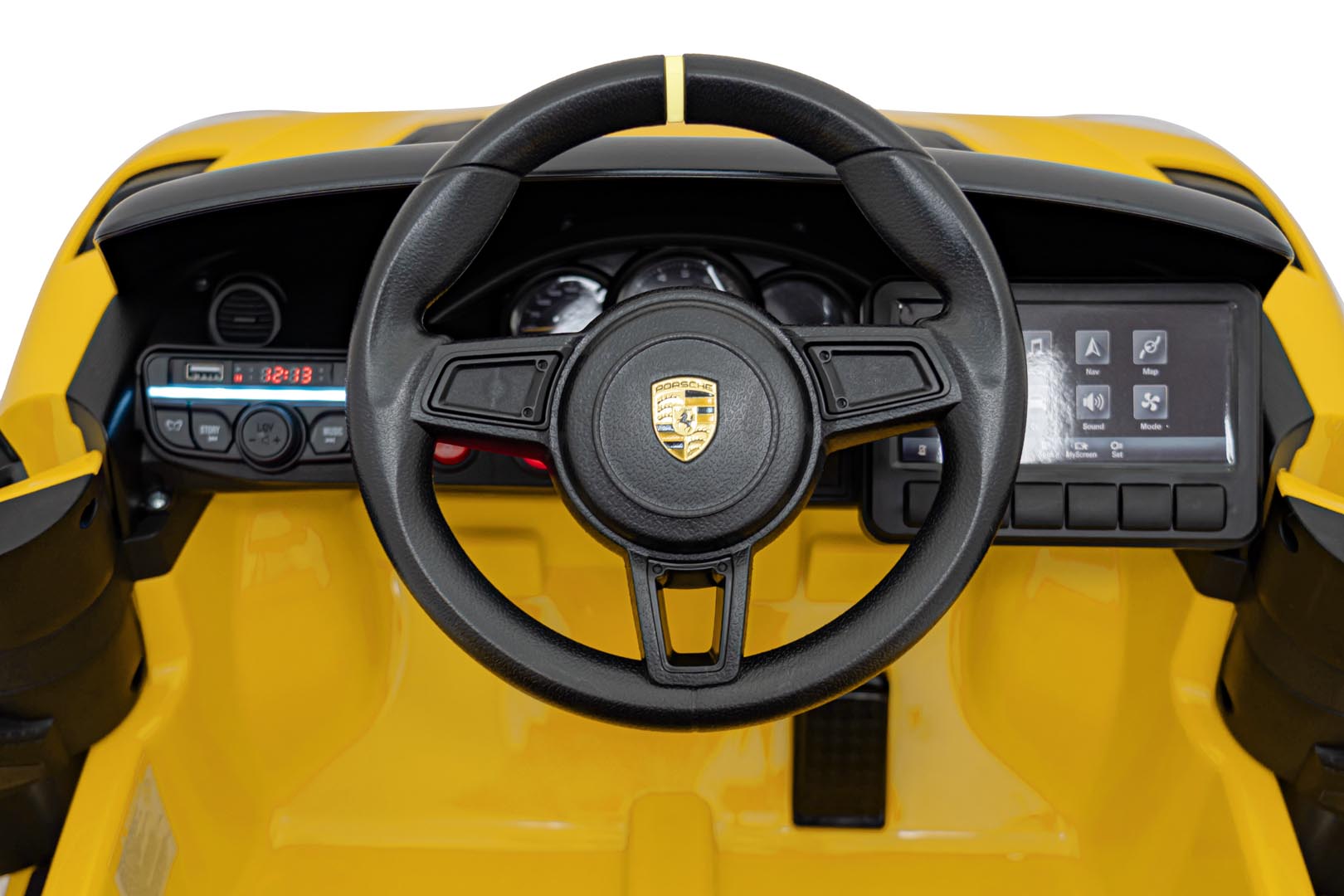 Licencirani auto na akumulator Porsche 718 - žuti