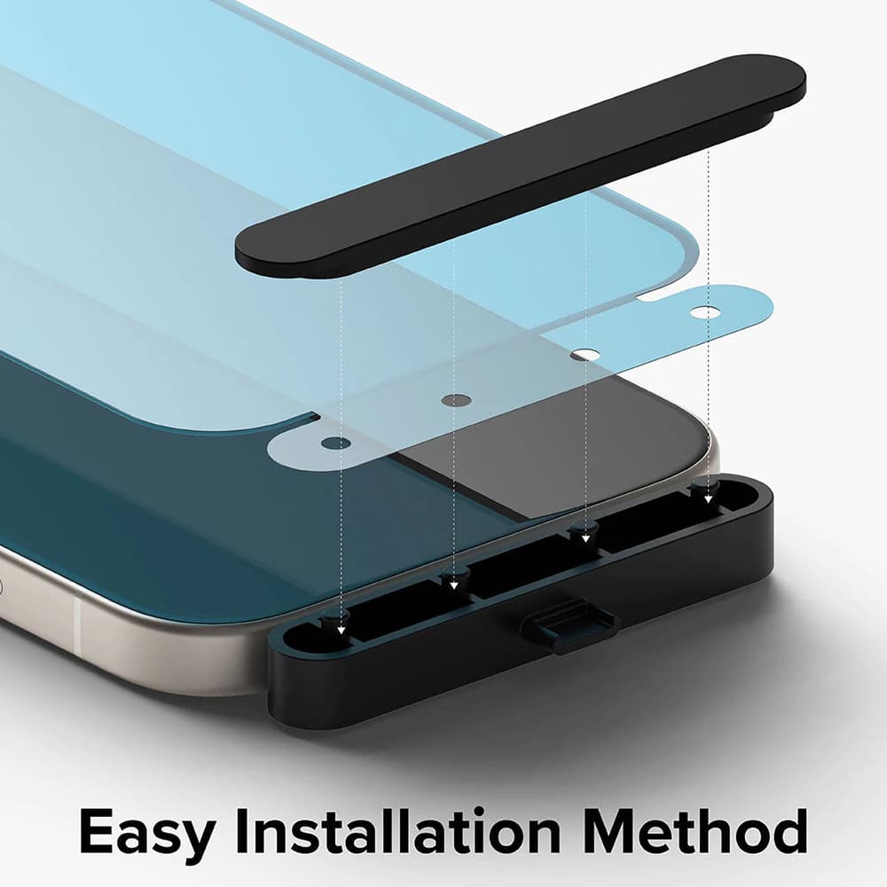 Ringke - Ochranné sklo Display pro iPhone 16 Plus/15 Plus - černé