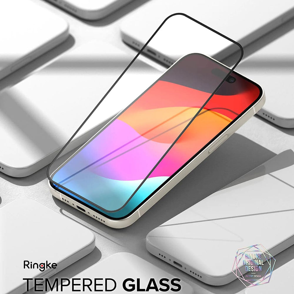 Ringke - Ochranné sklo Display pro iPhone 16 Plus/15 Plus - černé