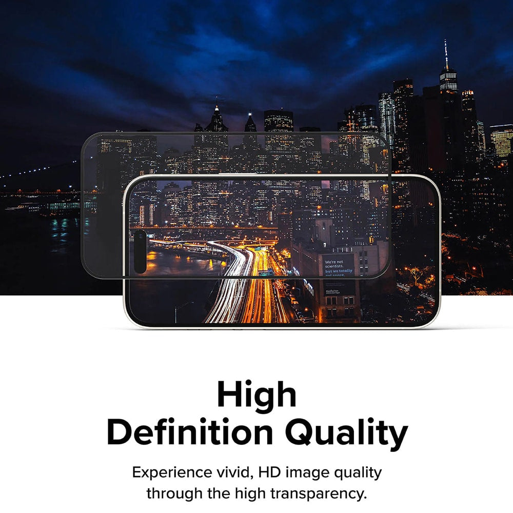 Ringke - Ochranné sklo Display pro iPhone 16 Plus/15 Plus - černé