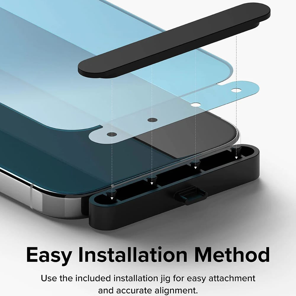 Ringke Cover Display ID Glass kaljeno staklo za iPhone 15 Pro Max -crno