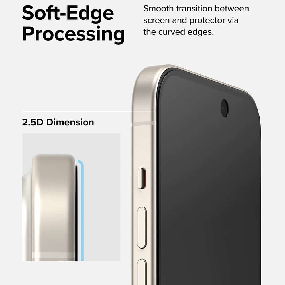 Ringke Cover Display ID Glass tvrzené sklo pro iPhone 16 Plus / 15 Plus - Privacy