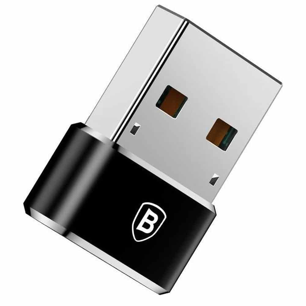Baseus - OTG adapter (CAAOTG-A01) - Type-C ženski na USB muški - Plug & Play - 3A - crni