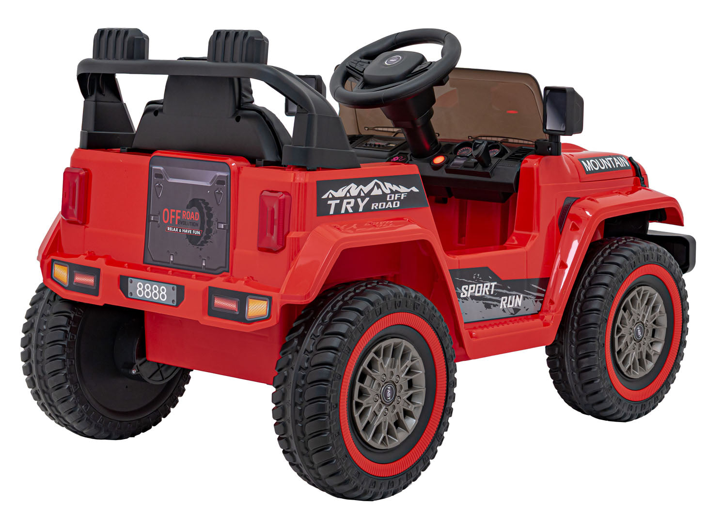 Auto na akumulator Off Road MOUNTAIN - crveni