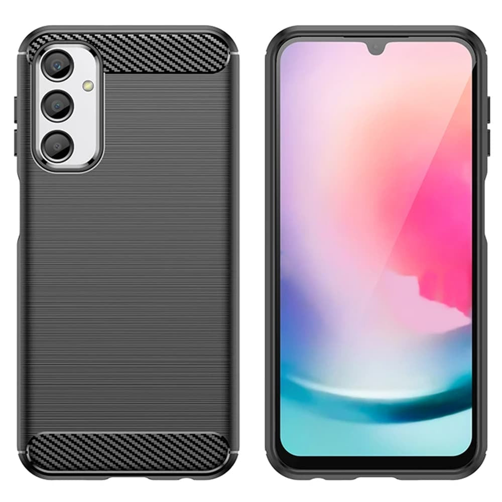 Techsuit Carbon Silicone maska za Samsung Galaxy A05s – črna