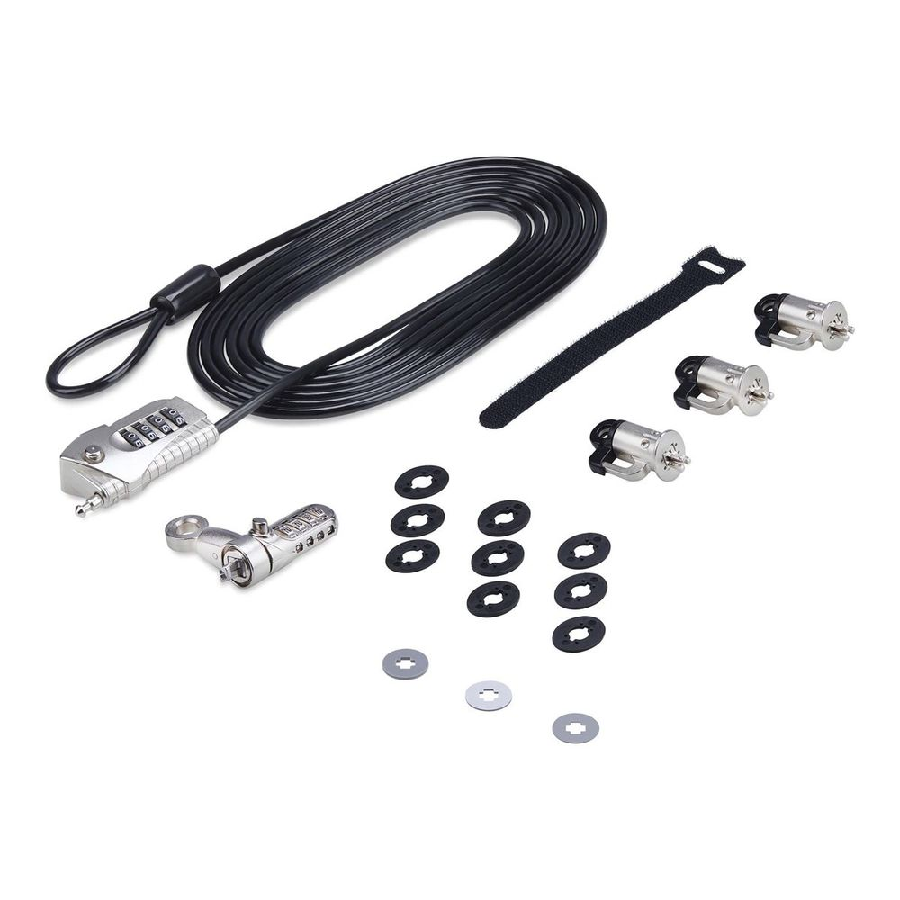 StarTech.com 3M4-DESK-LOCKING-KIT kabelske brave Crno, Srebro 3 m