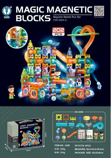 Magnetni blokovi LUM - 202 elemenata