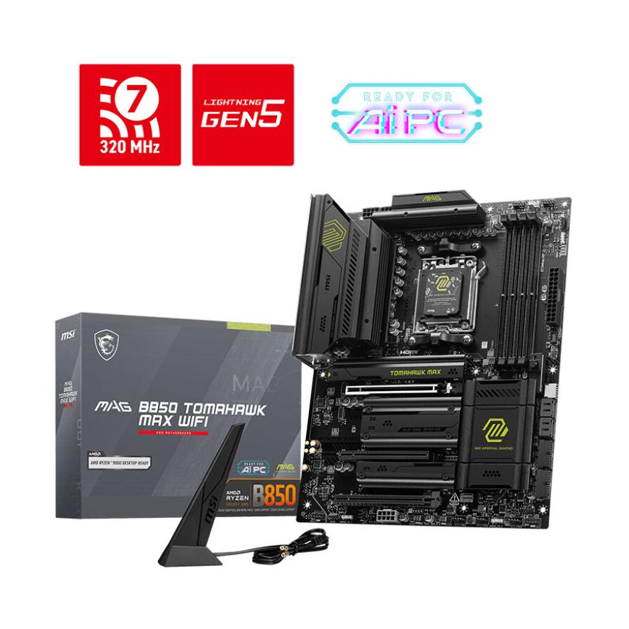 MSI MAG B850 TOMAHAWK MAX WIFI matična ploča AMD B850 Utor AM5 ATX