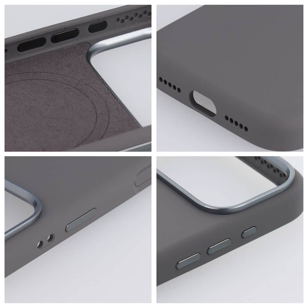 iPhone 17 Pro Forcell F-Protect Frame Premium maska kompatibilna s MagSafeom – siva