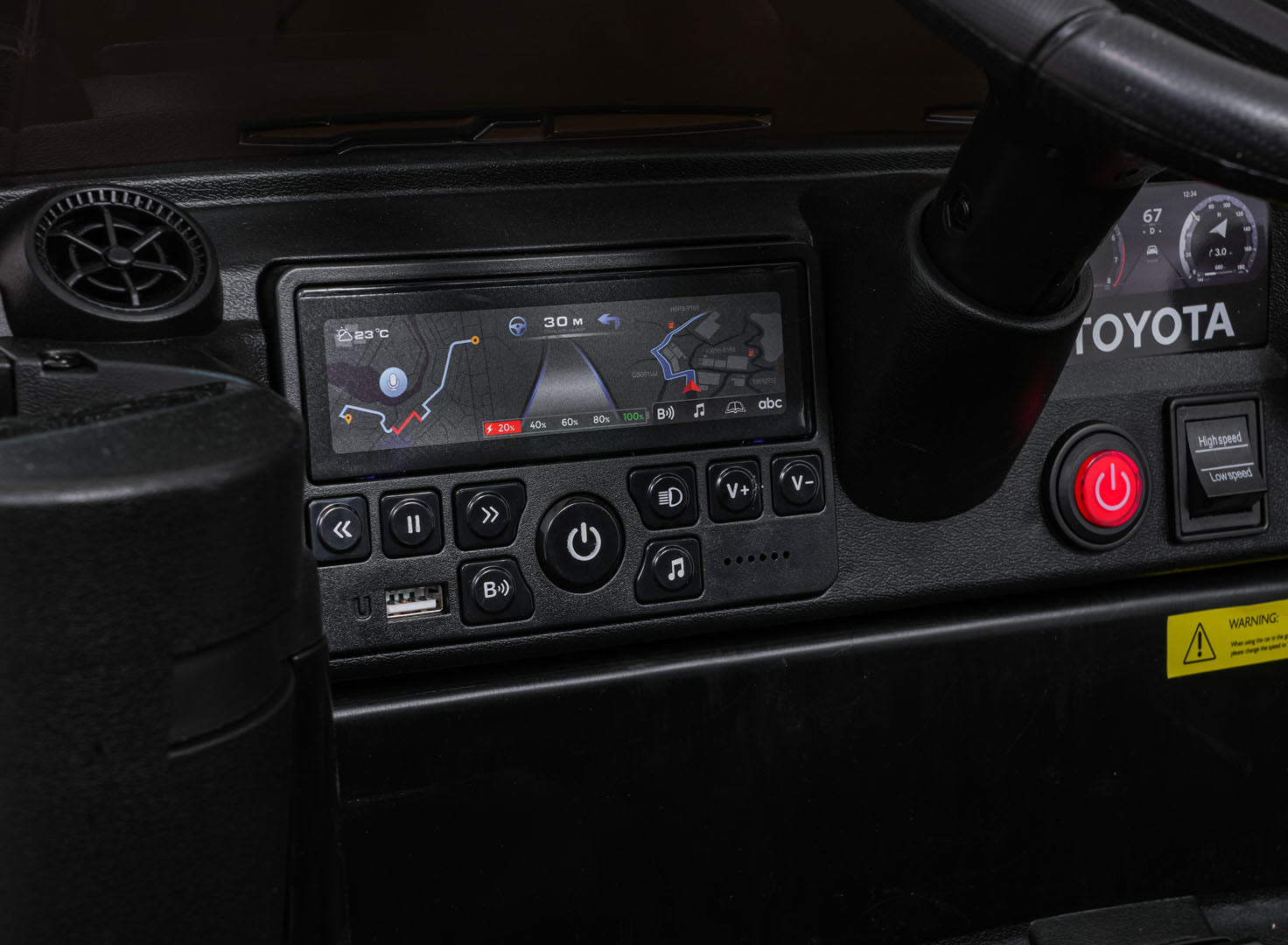 Licencirani auto na akumulator Toyota Land Cruiser PRADO 4x4 - crni