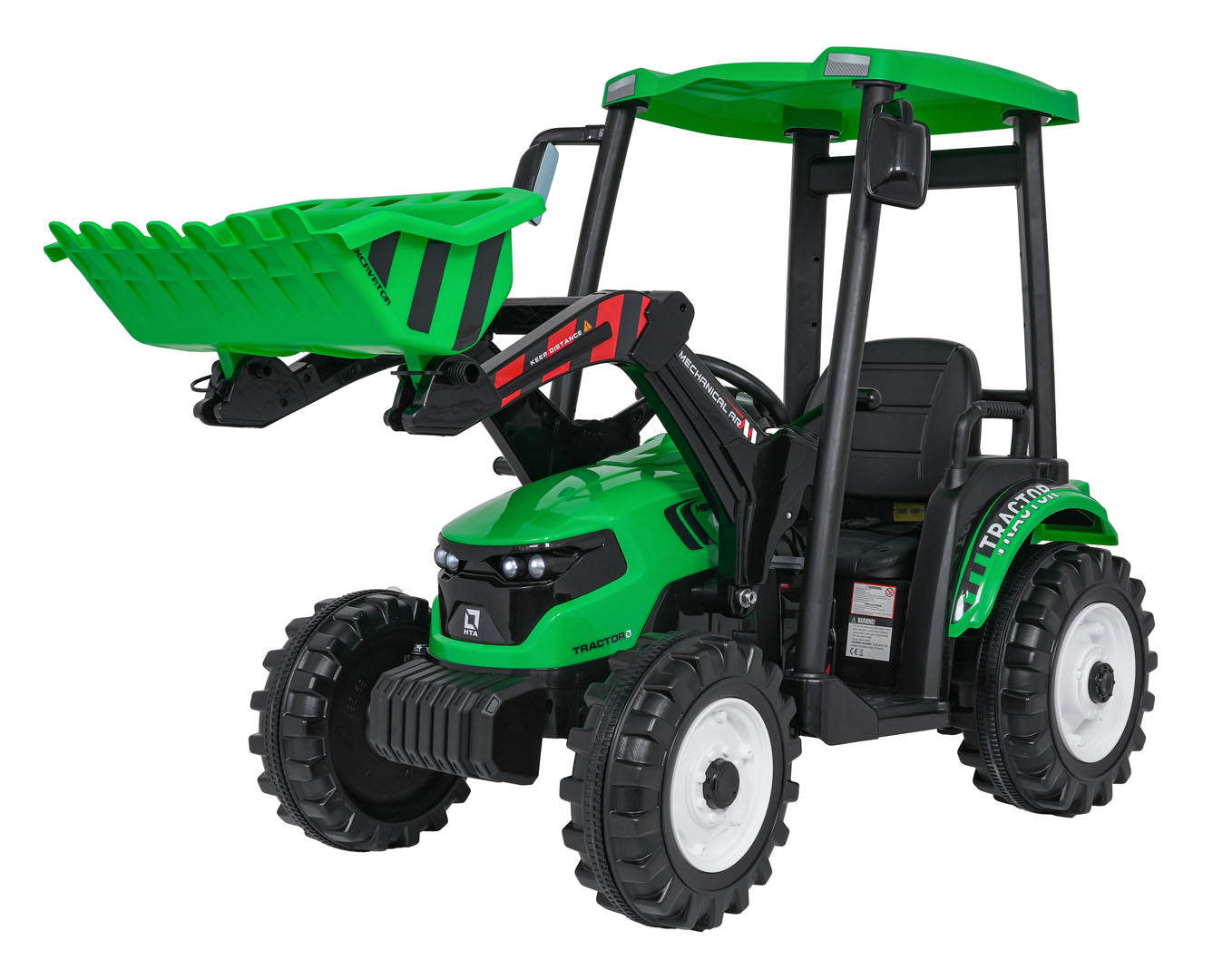 Traktor na akumulator s prikolicom MEGA D68 - zeleni