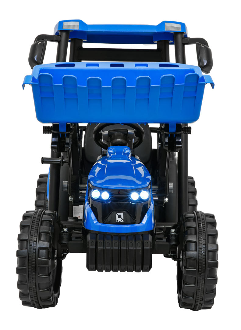 Traktor na akumulator s prikolicom MEGA D68 - plavi