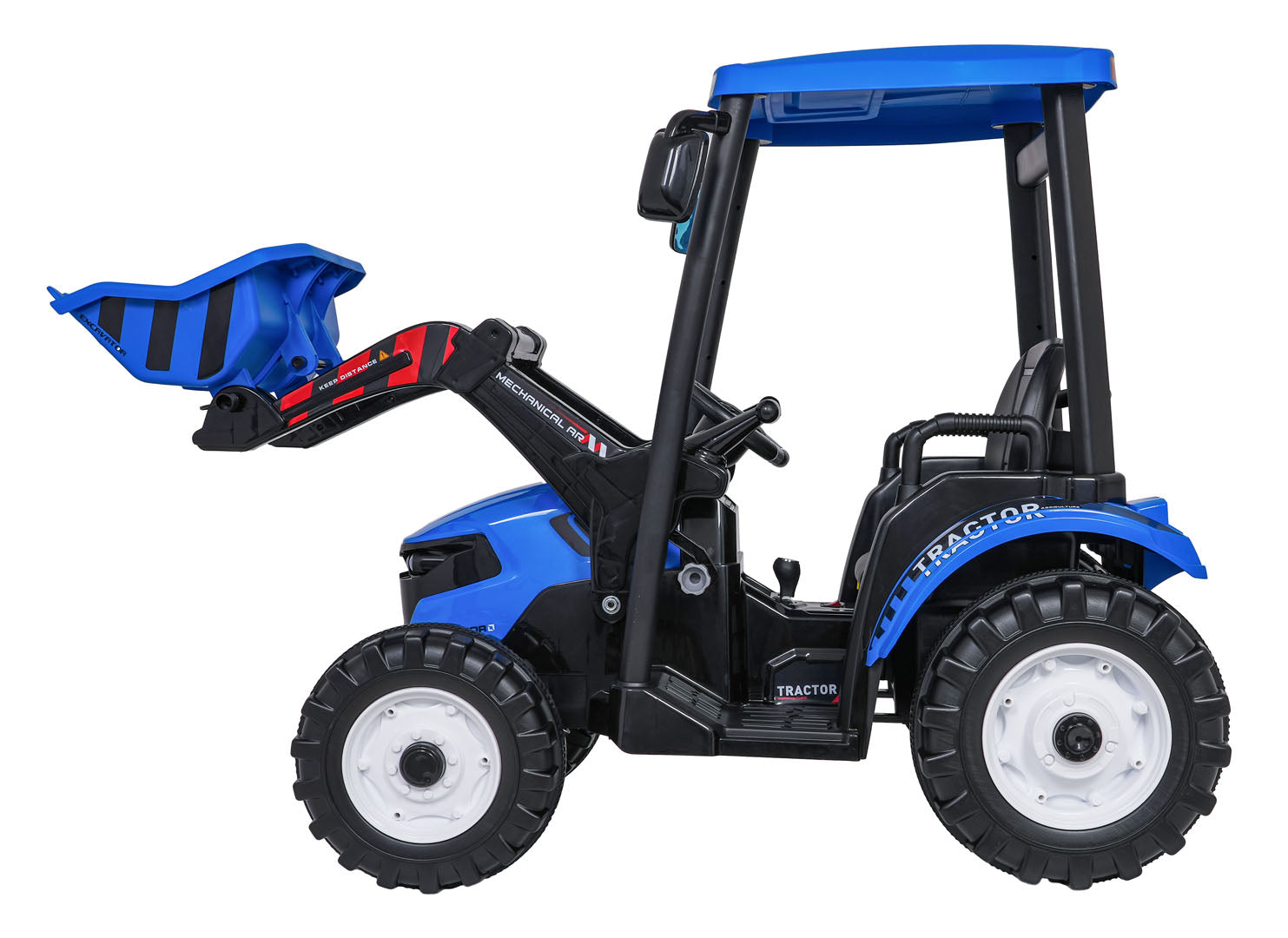 Traktor na akumulator s prikolicom MEGA D68 - plavi