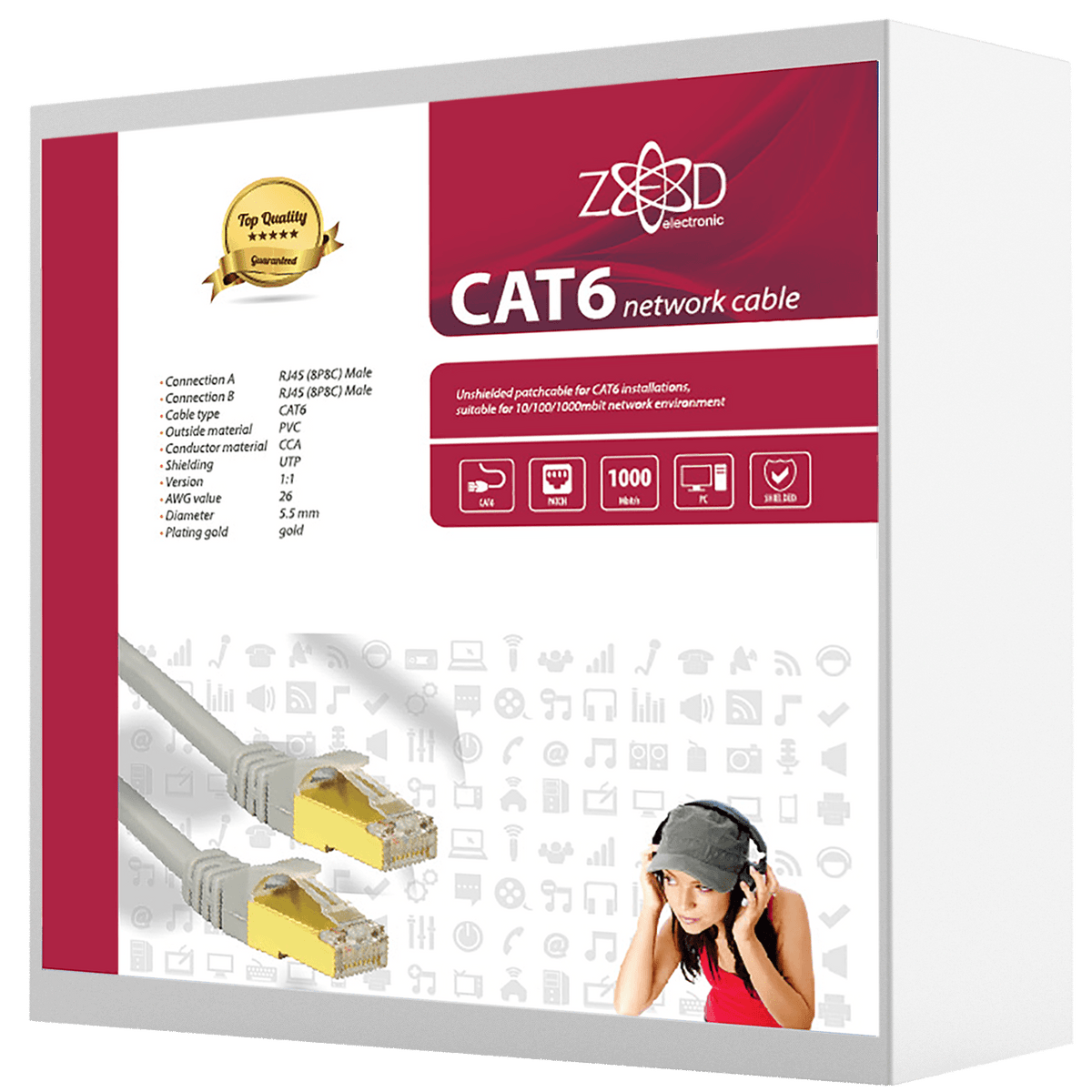 ZED electronic Mrežni FTP kabel, CAT6, 20 met - FTP6/20