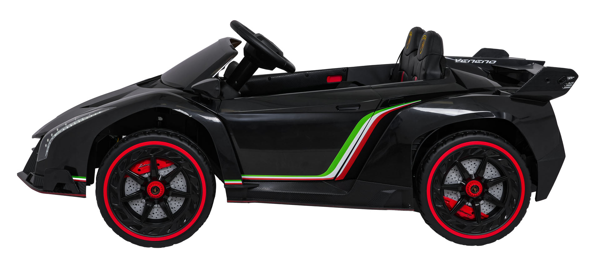 Licencirani auto na akumulator Lamborghini Veneno 4x4 - dvosjed - crni