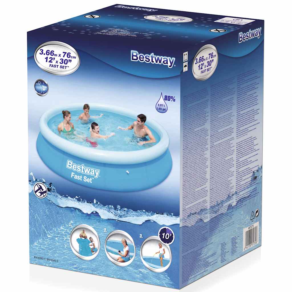 Bestway bazen na napuhavanje Fast Set okrugli 366 x 76 cm 57273