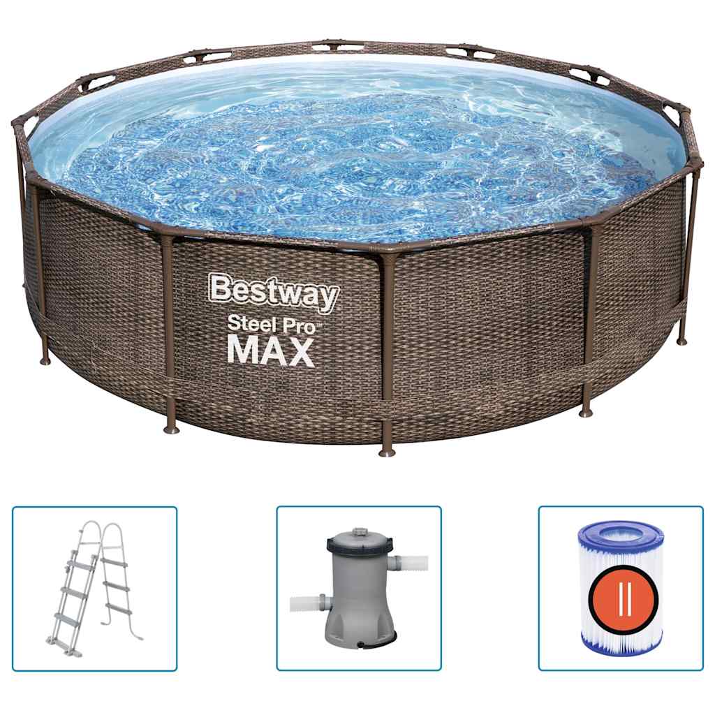 Bestway Steel Pro MAX bazenski set Deluxe Series okrugli 366 x 100 cm