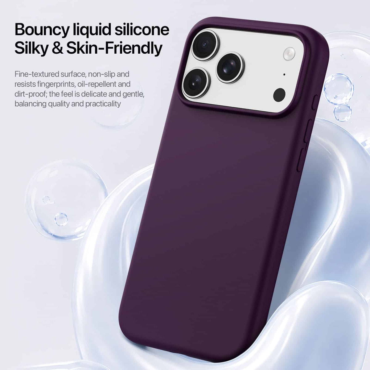 DUX DUCIS maskica PIEL LIQUID SILICONE MagSafe za iPhone 18 Pro Max/17 Pro Max – bordo