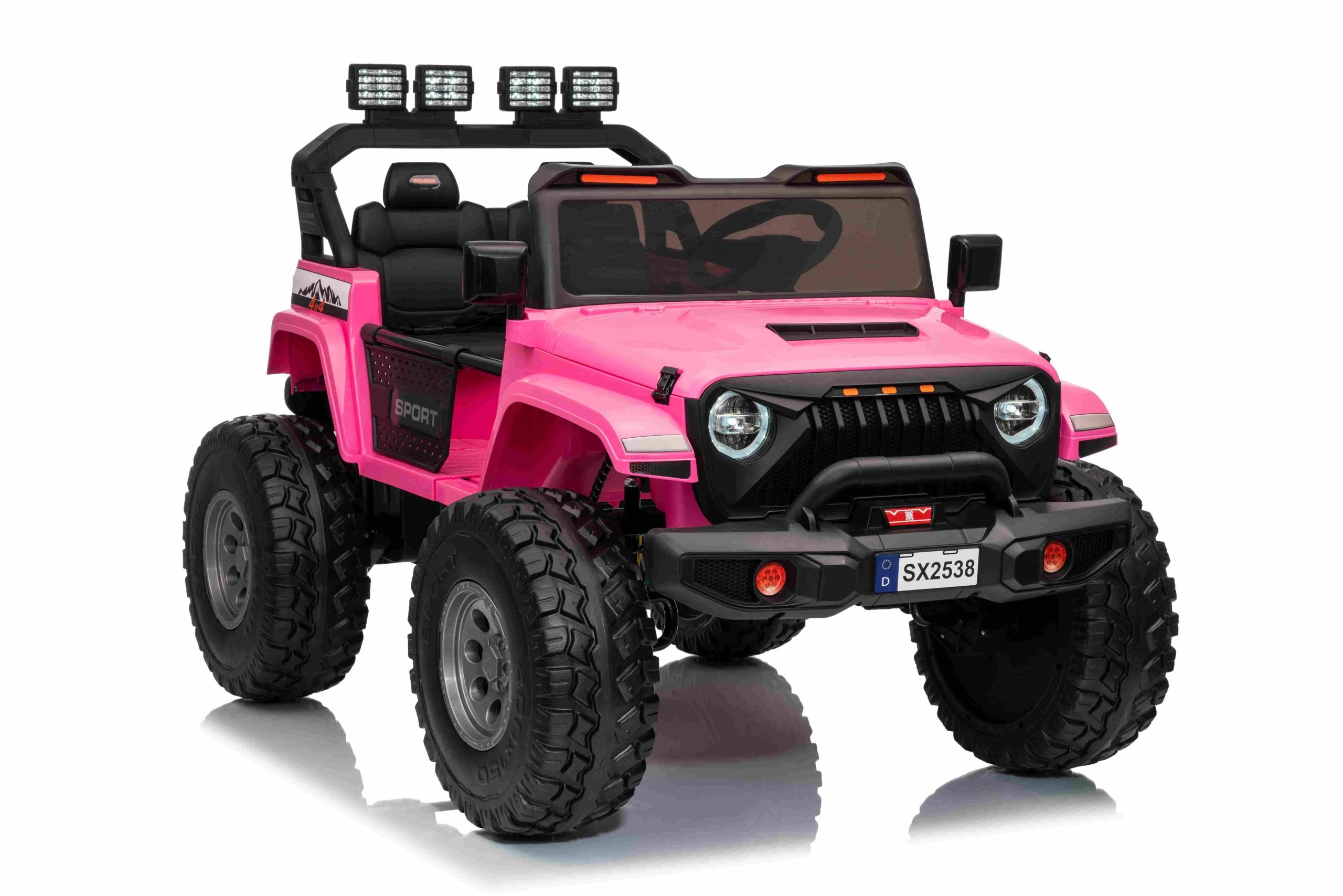 Auto na akumulator Extreme Sport 4x4 s podesivom dužinom vozila - dvosjed - rozi
