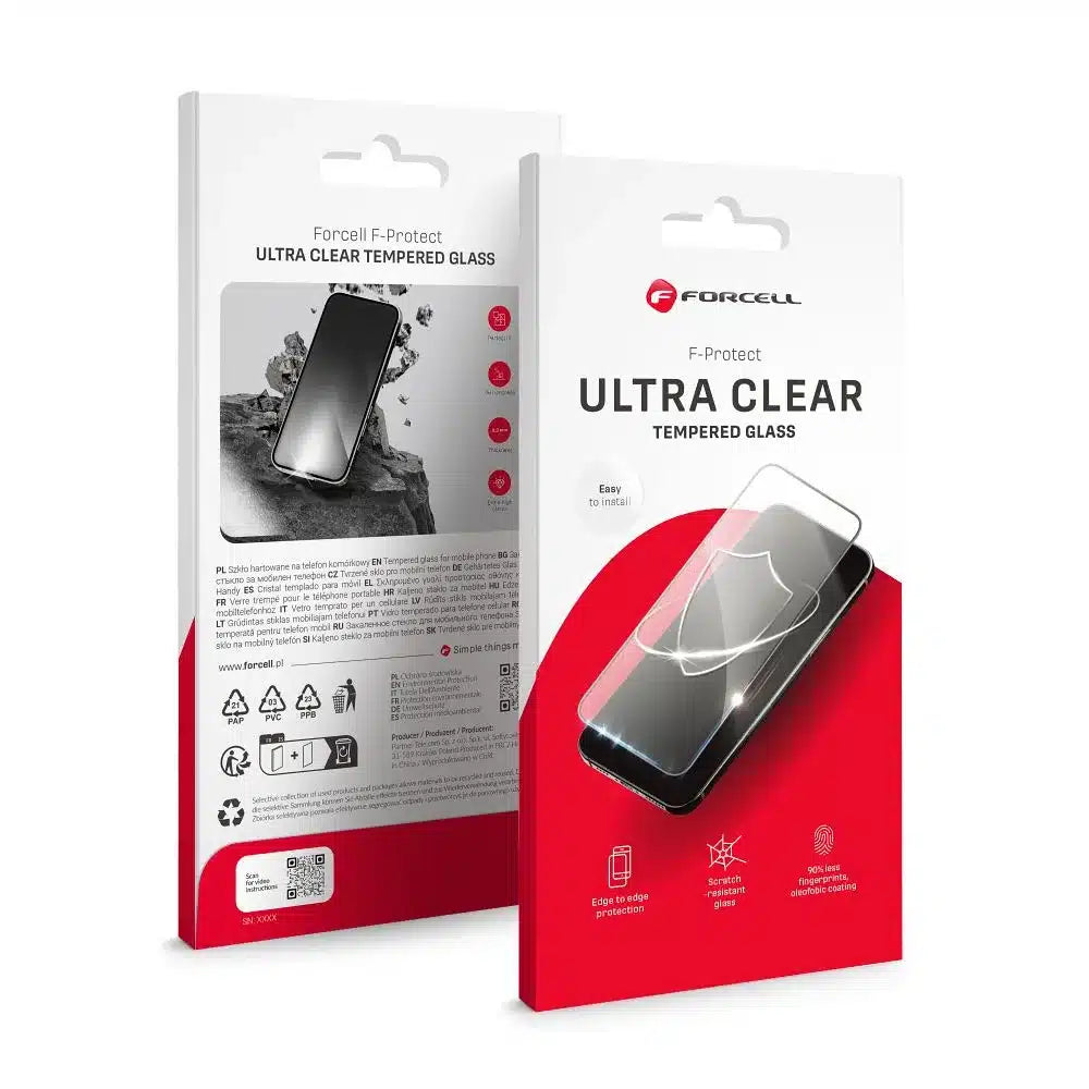 Kaljeno staklo za Samsung A26 5G Forcell Ultra Clear Glass - crni rub