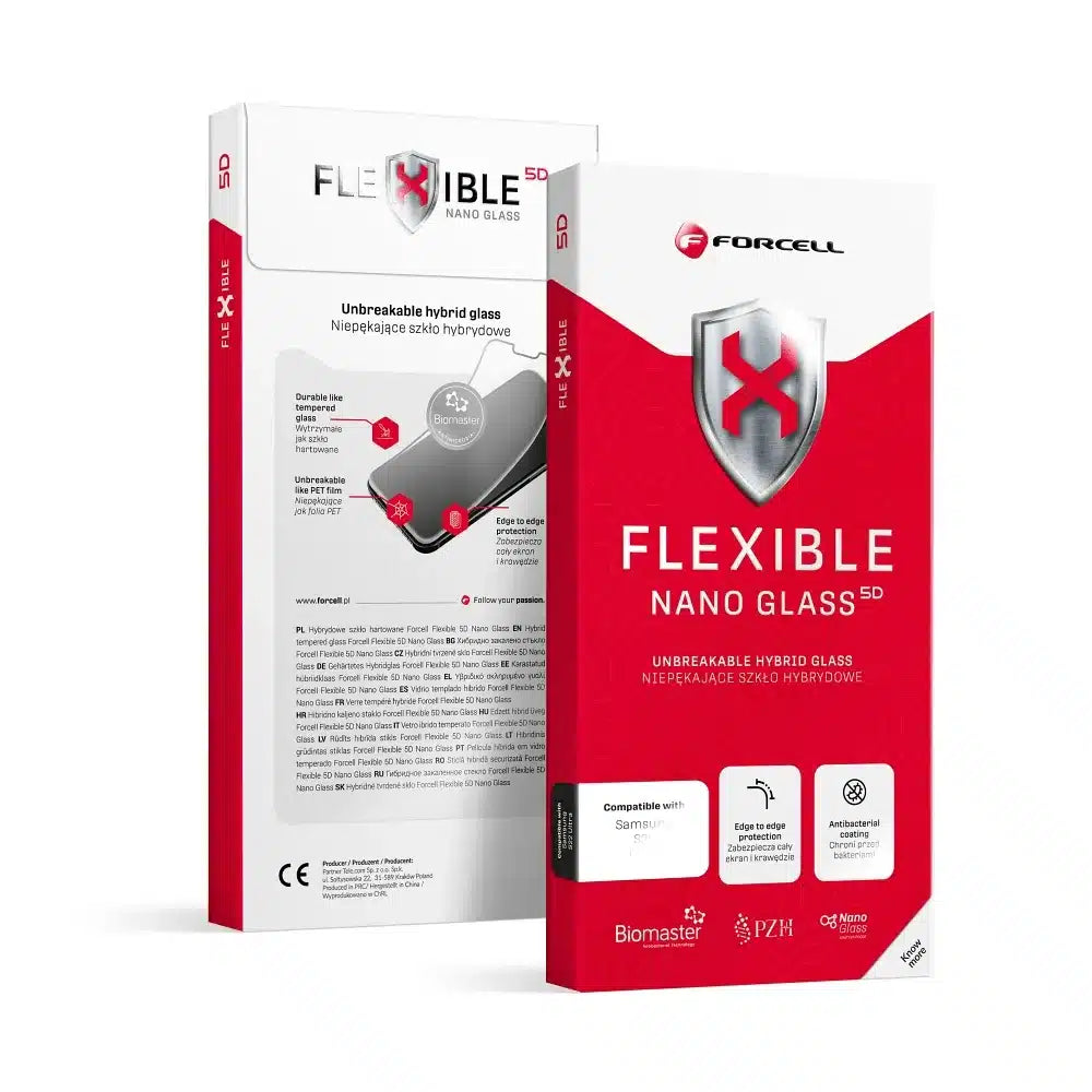 Forcell Flexible 5D - hibridno staklo za iPhone 15 Pro crno