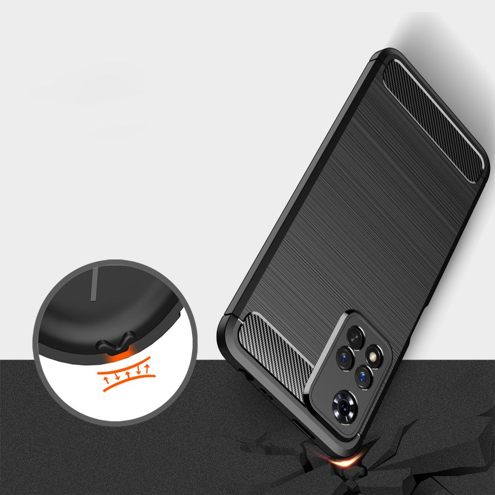 TECH-PROTECT TPUCARBON POUZDRO PRO XIAOMI REDMI NOTE 11 PRO+ PLUS 5G ČERNÉ