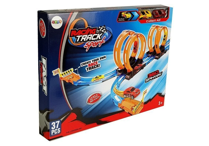 Staza za autiće "4 Loops" sa autićima - 181 cm