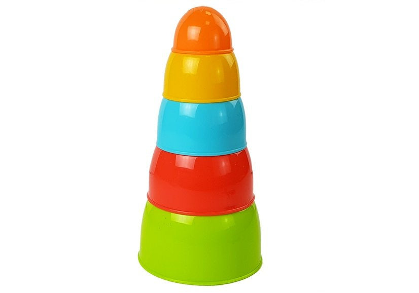 Edukativna piramida za slaganje 5u1 - šarena