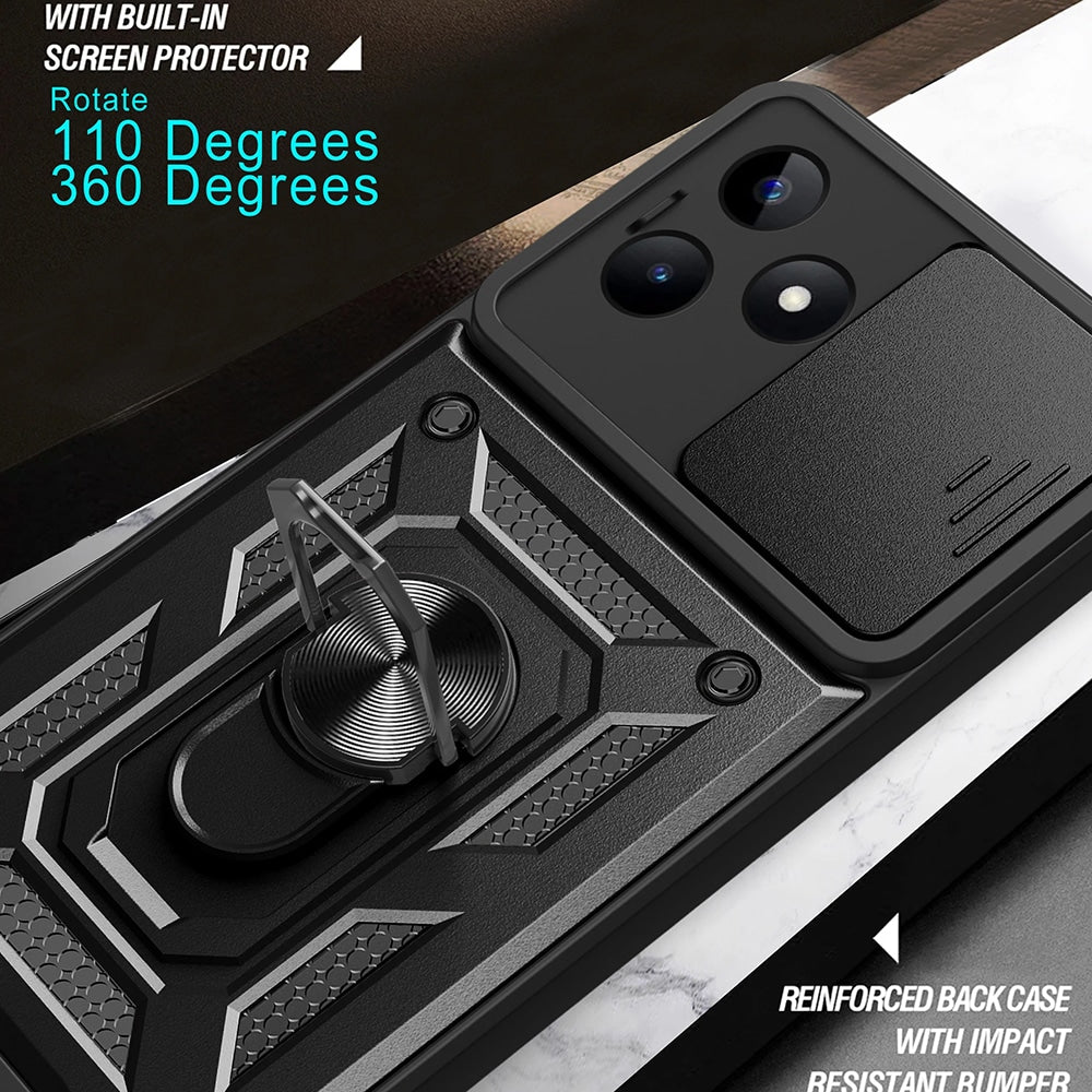 Techsuit – série CamShield ochranný kryt pro Xiaomi Redmi Note 13 5G – černý